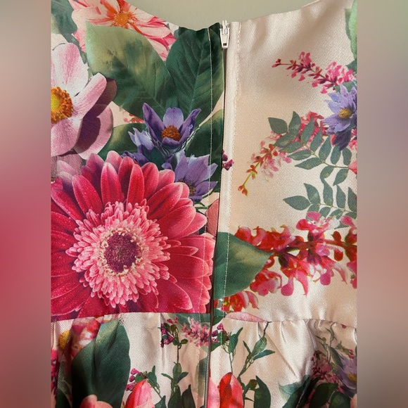 Girls size 16 Rare Edition high/low dress. Blush with floral, NWT satin youth - Picture 9 of 11